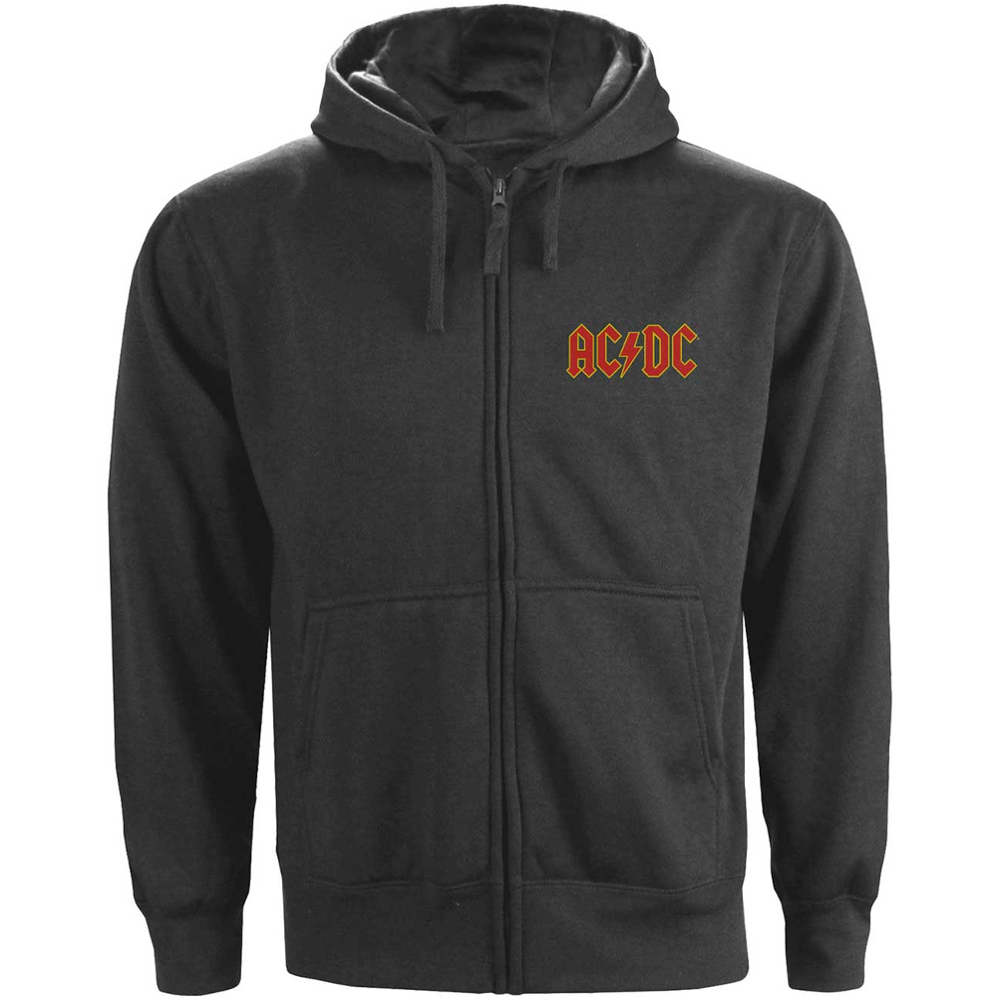 AC/DC - Logo Zip hoodie - Grey